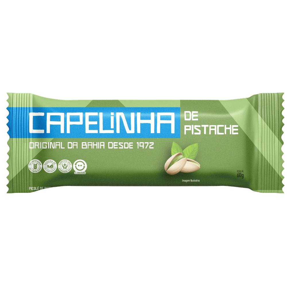 PICOLE CAPELINHA PISTACHE 60G - redemix